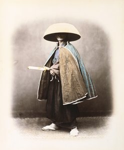 Un samouraï japonais en costume traditionnel, vers 1868
