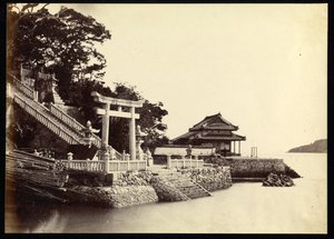 Entrée du temple de Kami-Hamayou à Shimonoseki - Felice Beato