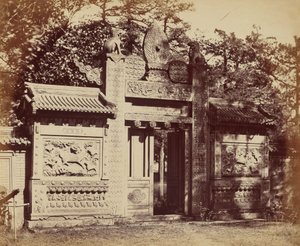 Extérieur du dépôt de tombes près de Pékin, octobre 1860