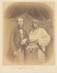 F.D. Forsyth, Esquire, C.B., et serviteur indien