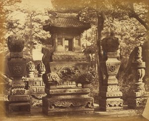 Intérieur du tombeau au dépôt près de Pékin, octobre 1860