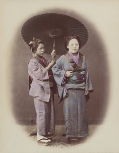 Jeune femme et servante - Felice Beato