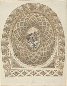 Un dôme à caissons avec Apollon et Phaéton - Felice Giani