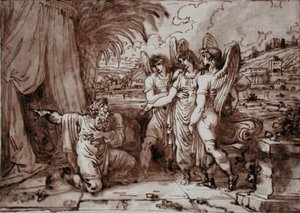 Abraham et les anges - Felice Giani