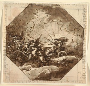 Apollon dans son char avec Aurore, Sala Ottogonale, Palazzo Milzetti, Faenza - Felice Giani