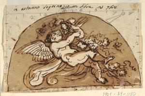 Automne, Lunette pour le plafond de la Sala Ottagonale, Palazzo Milzetti, Faenza