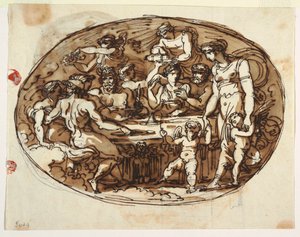 Banquet des Dieux, variante pour la Sala di Pranza, Palazzo Guarini, Forli - Felice Giani