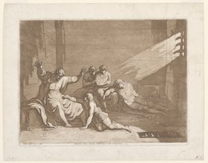 Le comte Ugolino della Gherardesca avec ses fils et petits-fils en prison - Felice Giani