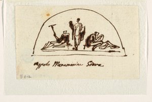 Conception pour une lunette avec Apollon, Mnémosyne et Jupiter