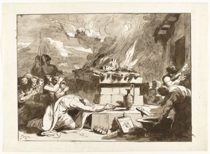Le Sacrifice du roi David - Felice Giani