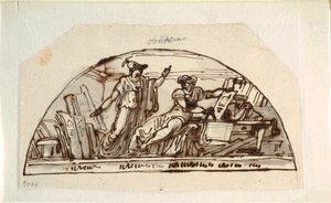 Lunette avec allégorie de l
