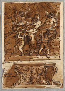 Pape Grégoire VII et quatre anges, étude d