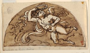 Printemps, Lunette pour plafond, Sala Ottagonale, Palazzo Milzetti, Faenza