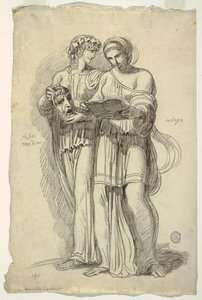 Thalie, muse de la comédie et Calliope, muse de la poésie épique