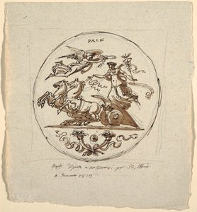 Triomphe de la paix, rondel, pour la villa Aldini à Montmorency - Felice Giani