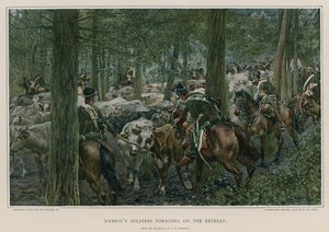 Les soldats de Marbot en train de fourrager lors de la retraite