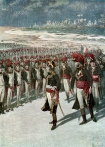 Napoléon passant en revue les troupes à Boulogne