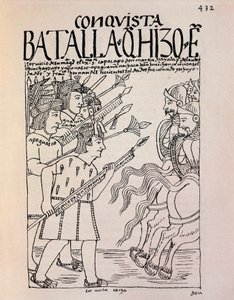 La conquête de Cuzco par les conquistadors espagnols en 1533 - Felipe Huaman Poma de Ayala