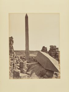Détail des obélisques et cour des cariatides - Karnak - Félix Bonfils