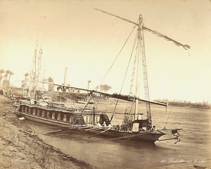 Bateau égyptien sur le Nil, en Égypte