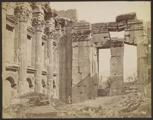 Interieur, Temple du Jupiter, Balbek - Félix Bonfils