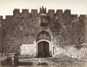 La porte Saint-Étienne à Jérusalem - Félix Bonfils
