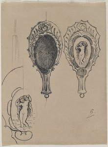 Conception pour un miroir à main, vers 1900-1902