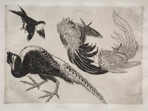 Service de table (service Rousseau) : Faisans et oiseau (n° 18)