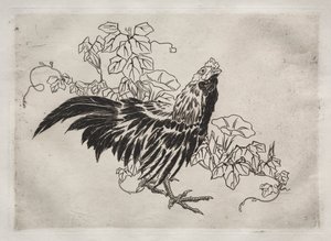 Service de table (service Rousseau) : Coq et gloires du matin (n° 25) - Felix Bracquemond
