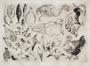 Service de table Rousseau : Canards, poissons, etc. n° 12 - Felix Bracquemond