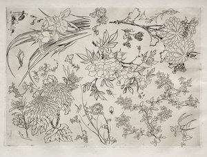 Service de table Rousseau : Fleurs n° 23, 1866