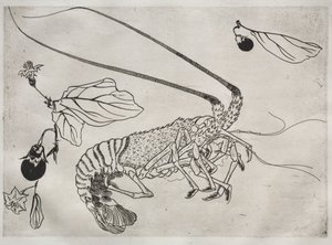 Service de table Rousseau : Grand homard avec antenne relevée n° 21, 1866