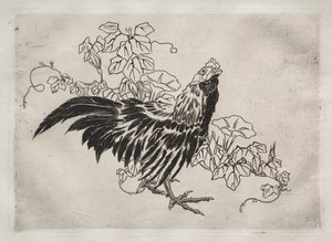 Service de table Rousseau : Coq et gloires du matin n° 25, 1866 - Felix Bracquemond