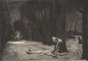 La Mort de Matamore Capitaine Fracasse, 1864 - Felix Bracquemond