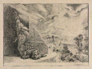 Le lapin sauvage - Felix Bracquemond