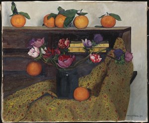 Anémones et oranges, 1924 - Felix Edouard Vallotton