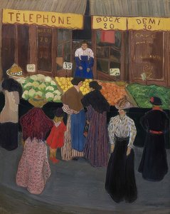 Au marché. Vers 1895