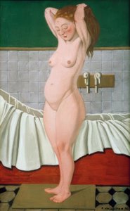 Femme au bain se coiffant - Felix Edouard Vallotton