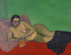 Femme nue tenant un livre