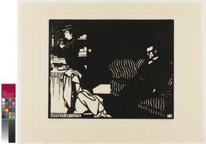 Se préparer pour une visite, planche huit des Intimités, 1898 - Felix Edouard Vallotton