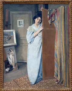 Madame Vallotton en robe. Peinture de Félix Vallotton (1865-1925) - Felix Edouard Vallotton