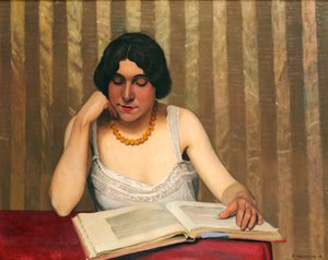 Lectrice avec un collier jaune, 1912