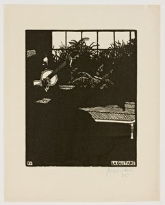 La Guitare, de la série "Instruments de Musique", V - Felix Edouard Vallotton