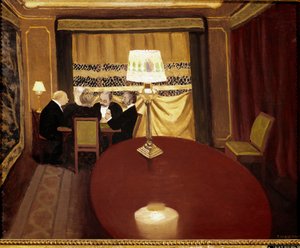 La partie de poker - Felix Edouard Vallotton