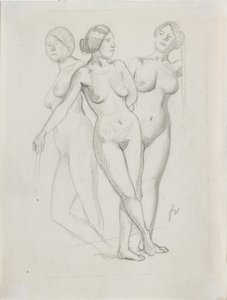 Les Trois Grâces, étude - Felix Edouard Vallotton