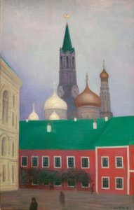 Vue prise au Kremlin le soir
