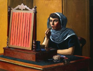 Jeune Femme se Mettant du Rouge à Lèvres, 1925 - Felix Edouard Vallotton