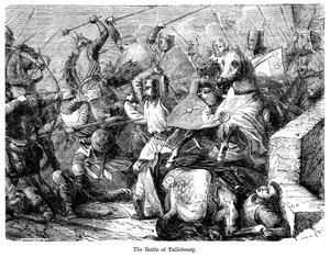 La Bataille de Taillebourg, France, 1242 - Felix Henri Emmanuel Philippoteaux