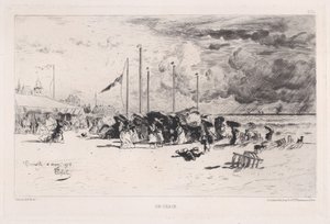 Une rafale à Trouville, 1874