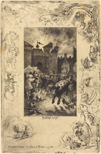 À cette lueur soudaine... - Felix Hilaire Buhot